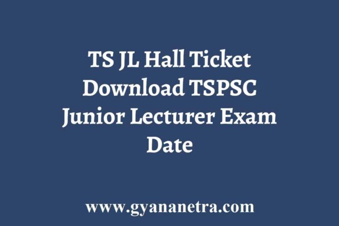TS JL Hall Ticket Download