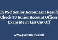 TSPSC Senior Accountant Result Merit List