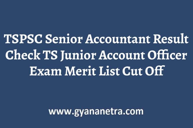 TSPSC Senior Accountant Result Merit List