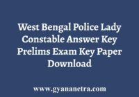 WBP Lady Constable Answer Key