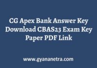 CG Apex Bank Answer Key Paper