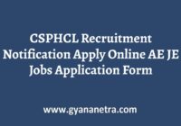 CSPHCL Recruitment Notification AE JE Vacancy