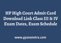 HP High Court Admit Card Exam Date