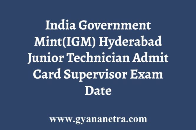 IGM Hyderabad Admit Card