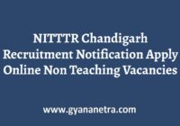 NITTTR Chandigarh Recruitment Non Teaching Vacancy