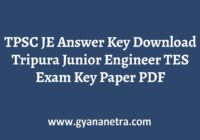 TPSC JE Answer Key Paper PDF