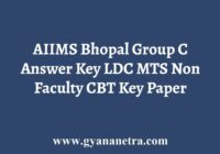 AIIMS Bhopal Group C Answer Key