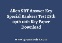 Allen SRT Answer Key