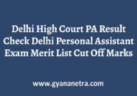 Delhi High Court PA Result Merit List