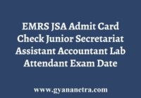 EMRS JSA Admit Card