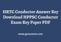HRTC Conductor Answer Key Paper