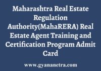 MahaRERA Admit Card