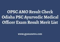 OPSC AMO Result Merit List