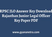 RPSC JLO Answer Key Paper
