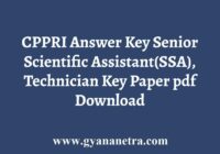 CPPRI Answer Key