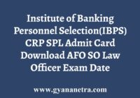 IBPS CRP SPL Admit Card