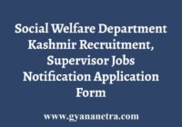 Social Welfare Department Kashmir Recruitment