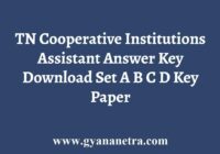TN Cooperative Institutions Assistant Answer Key