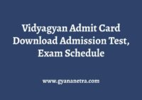 Vidyagyan Admit Card Admission Test