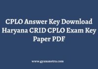 CPLO Answer Key Paper