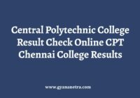 Central Polytechnic College Result