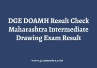 DGE DOAMH Result Merit List PDF