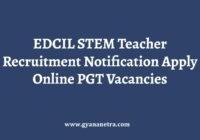 EDCIL STEM Teacher Recruitment Notification