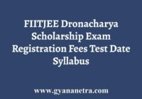 FIITJEE Dronacharya Scholarship Exam Registration