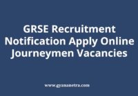 GRSE Recruitment Notification