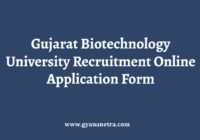 Gujarat Biotechnology University Recruitment Notification