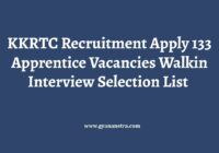 KKRTC Recruitment Notification
