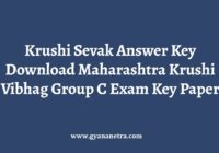 Krushi Sevak Answer Key Group C Exam