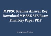 MPPSC Prelims Answer Key Paper
