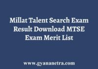 Millat Talent Search Exam Result