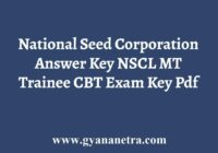 National Seed Corporation Answer Key