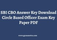 SBI CBO Answer Key Paper