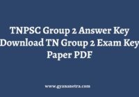 TNPSC Group 2 Answer Key Paper