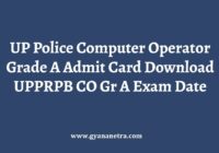 UP Police Computer Operator Grade A Admit Card