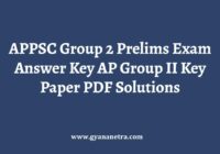 APPSC Group 2 Prelims Exam Answer Key Paper