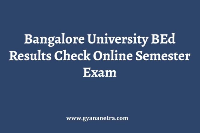 Bangalore University BEd Results Check Online