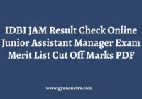 IDBI JAM Result Merit List