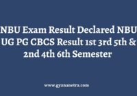 NBU Exam Result Semester Exam