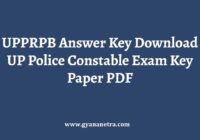 UPPRPB Answer Key Police Constable Exam