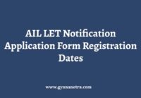 AIL LET Notification Apply Online