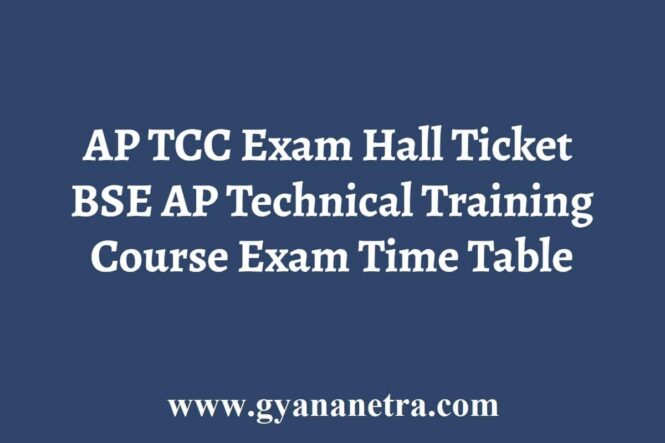 AP TCC Exam Hall Ticket