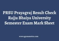 PRSU Prayagraj Result Semester Exam