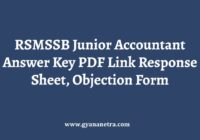 RSMSSB Junior Accountant Answer Key Paper