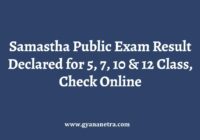 Samastha Public Exam Result