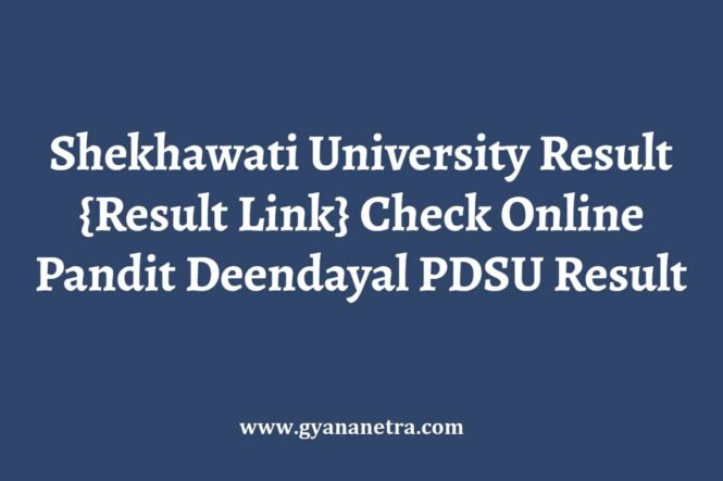 Shekhawati University Result Semester Exam