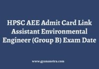 HPSC AEE Admit Card
